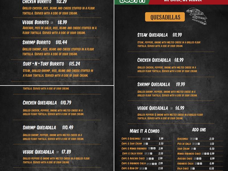Taco Bout It Menu