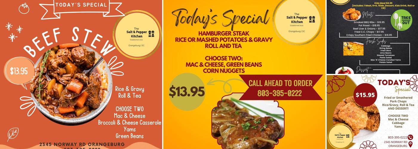 Salt & Pepper Kitchen Menu