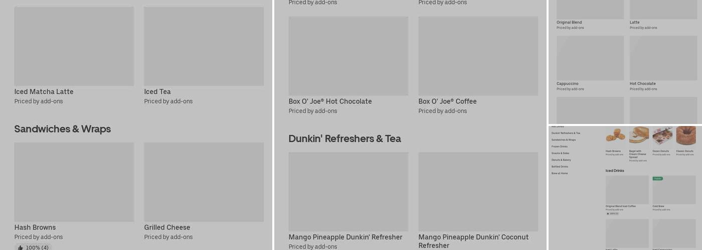 Dunkin' Menu