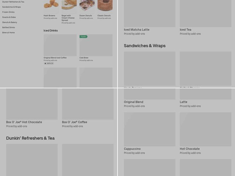 Dunkin' Menu