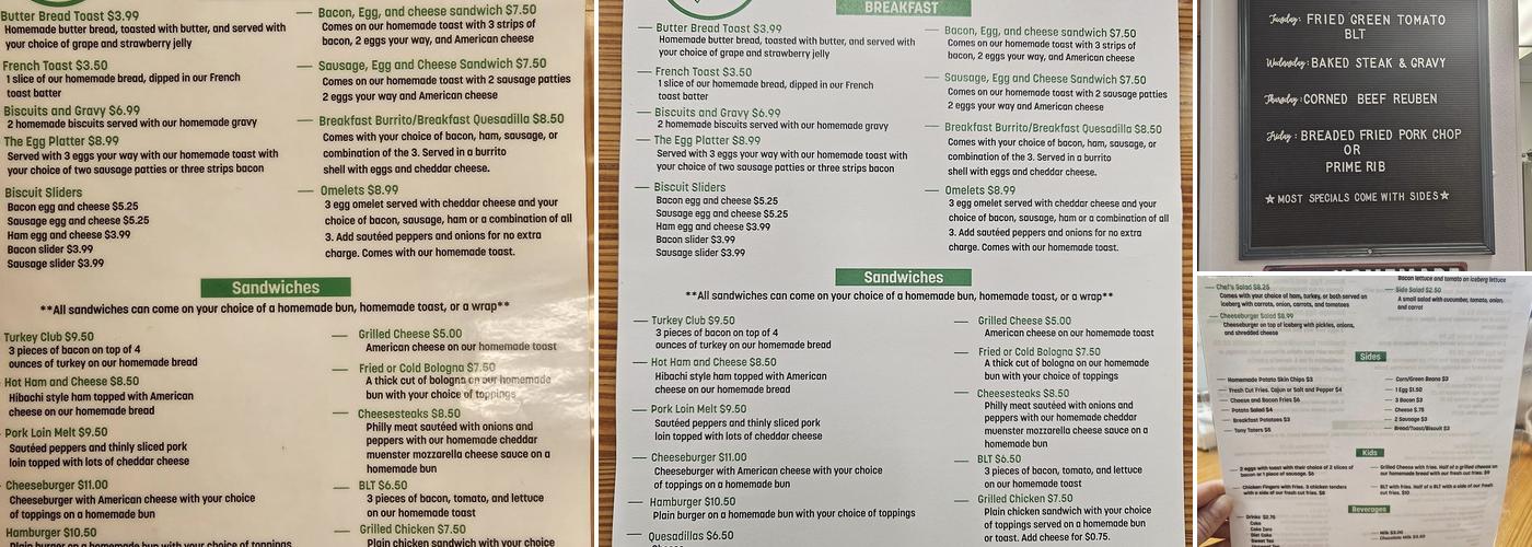 9th Street Diner Menu