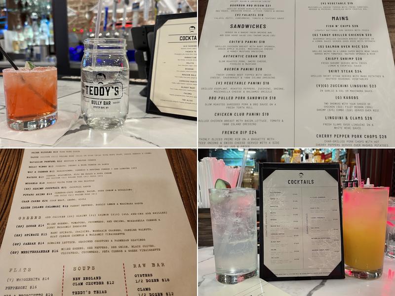 Teddy's Bully Bar Menu