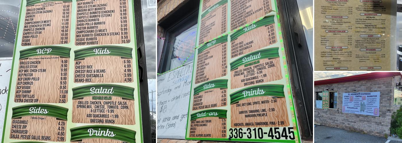 El Aguacate Express Menu