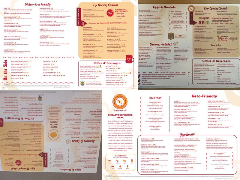 Ruby Sunshine Menu