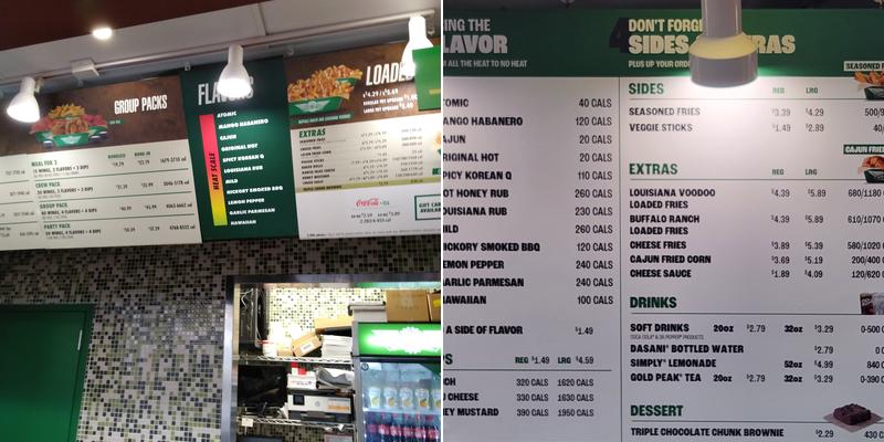 Wingstop Menu