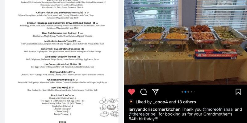 Larry And Cris Corner Kitchen Menu