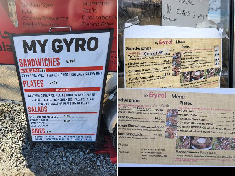My Gyro Menu