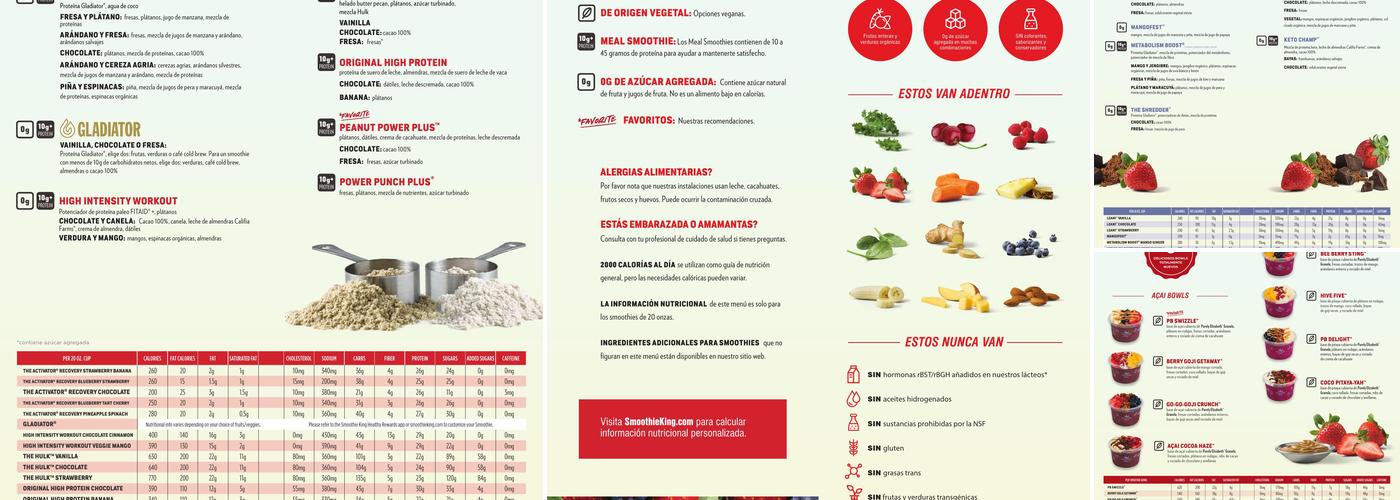 Smoothie King Menu