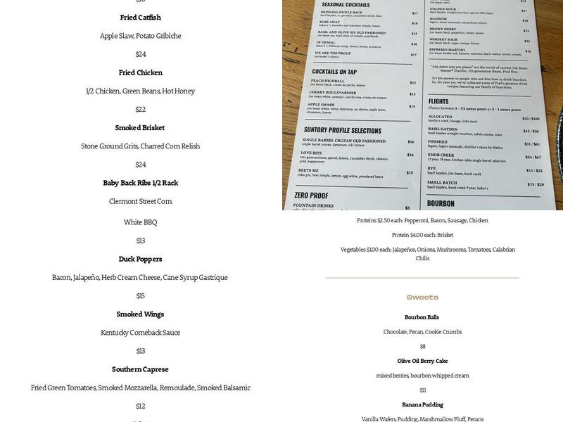The Kitchen Table Menu