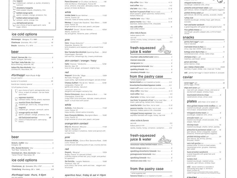 babas on meeting Menu