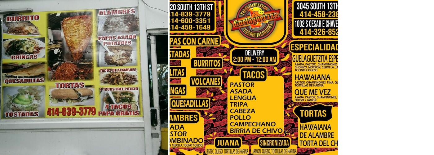 Guelaguetza Milwaukee Menu