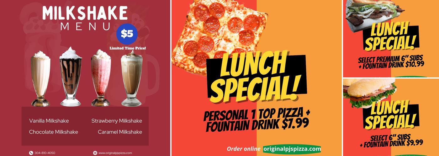 Original PJ's Pizza - Moundsville Menu