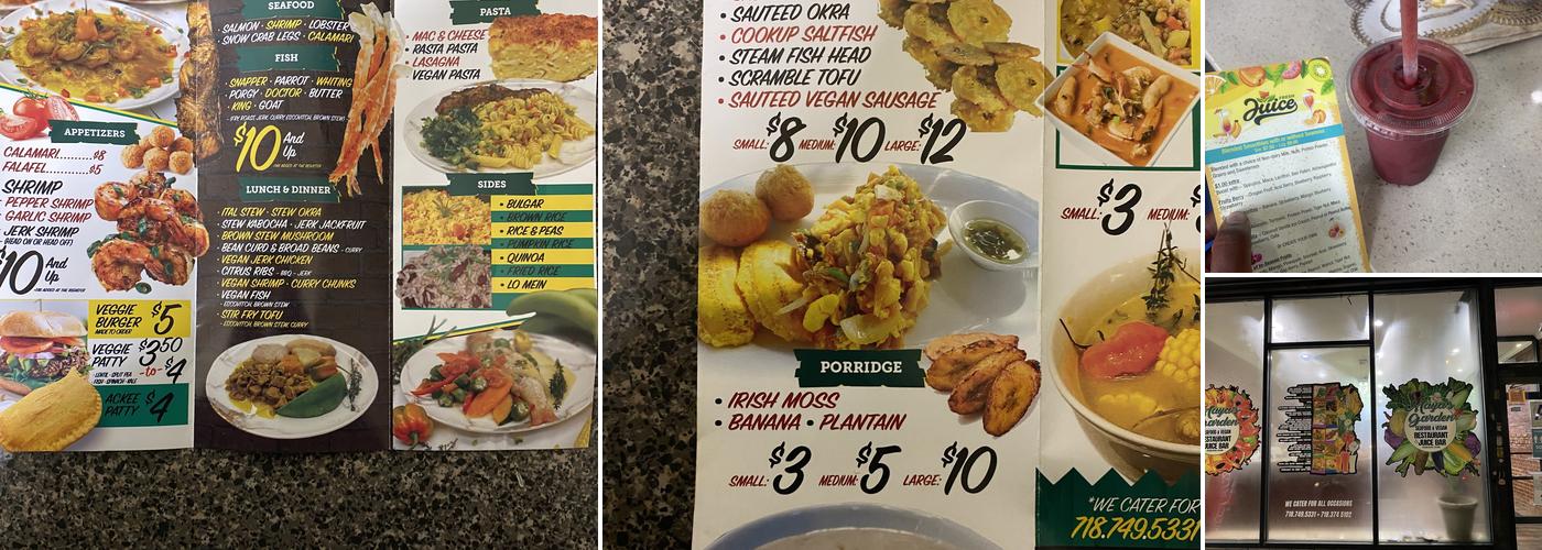 Maya's Garden & Juice Bar Menu