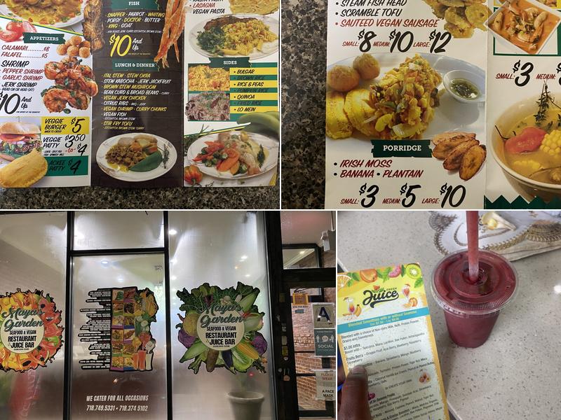 Maya's Garden & Juice Bar Menu