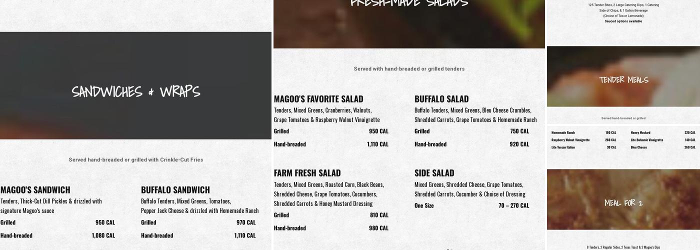 Huey Magoo's Chicken Tenders Menu