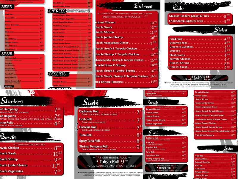 Tokyo Express Grill Menu