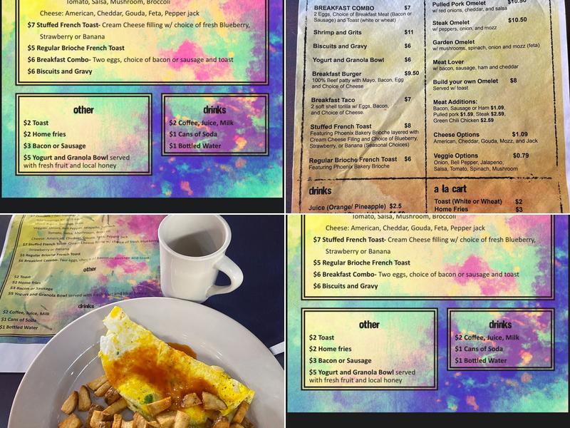 Morgantown Art Bar Menu