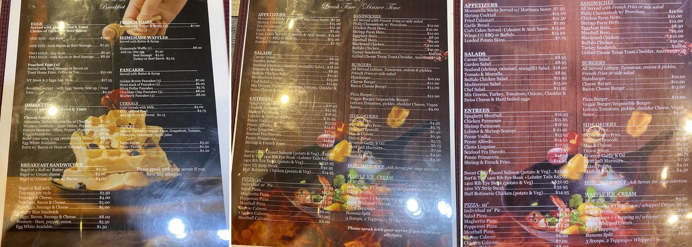 Fountain Diner Menu