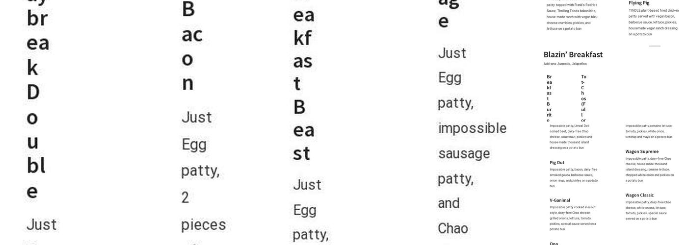 The Wagon Menu