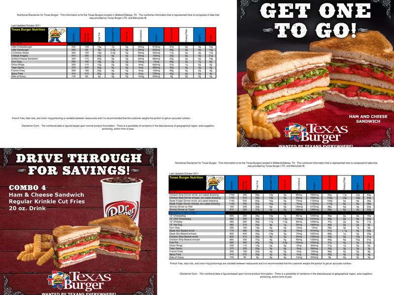 Texas Burger Menu