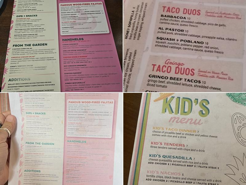 Uptown Cantina Menu