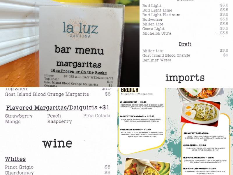 CANTINA LA LUZ Menu
