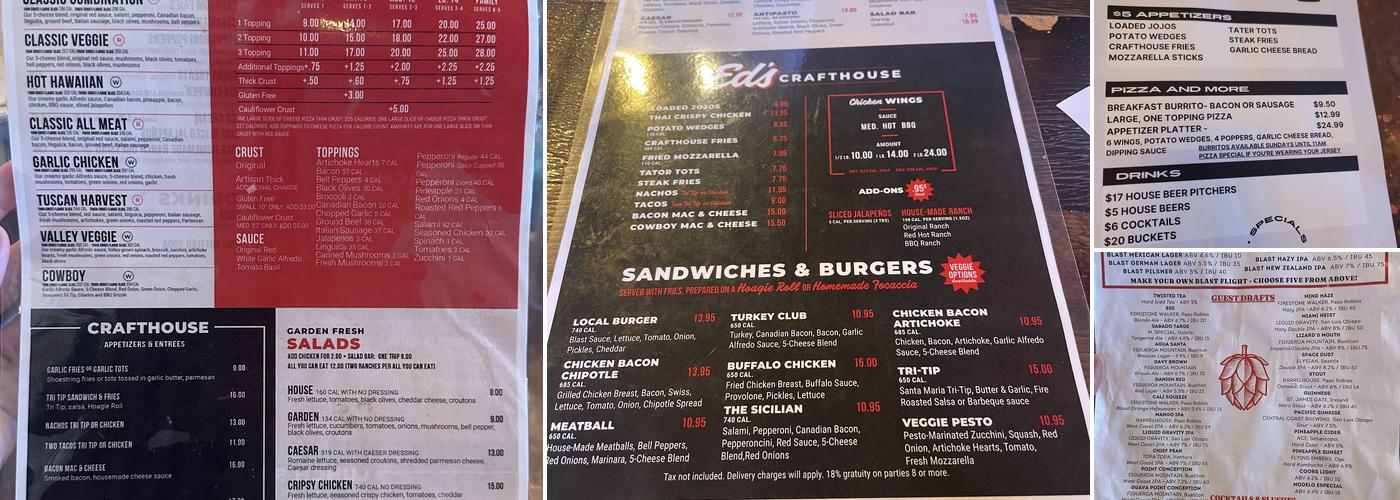 Me-n-Ed's Pizzeria and Crafthouse Menu