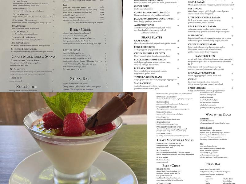 Crescent Bistro Menu