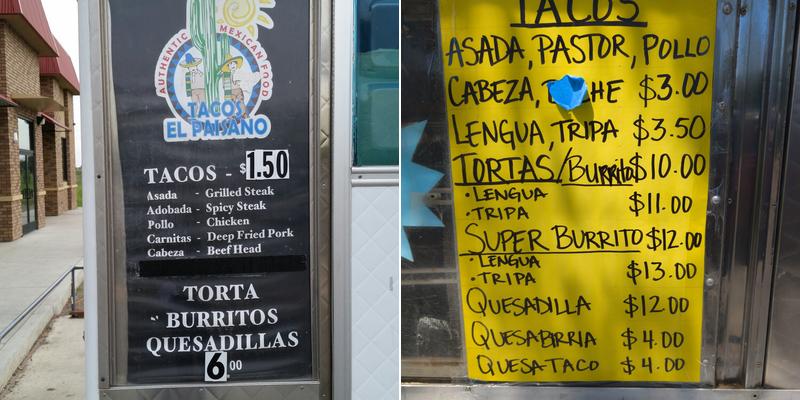 Tacos Jalisquillo Menu