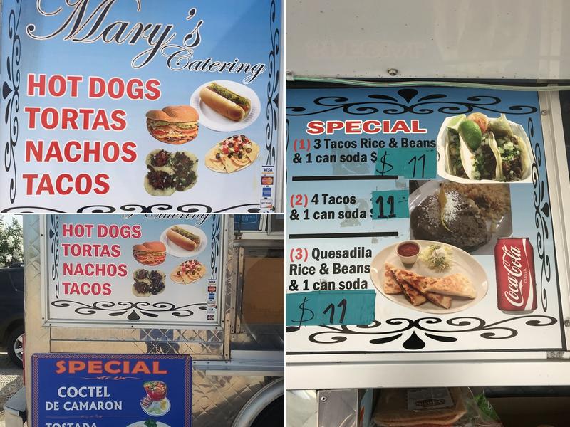 Mary's catering Menu