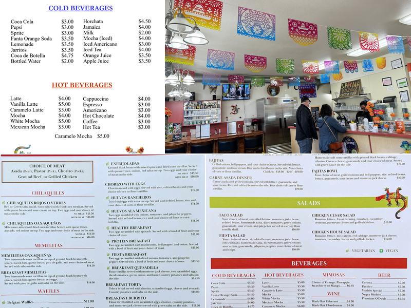 Cocina Oaxaqueña Menu