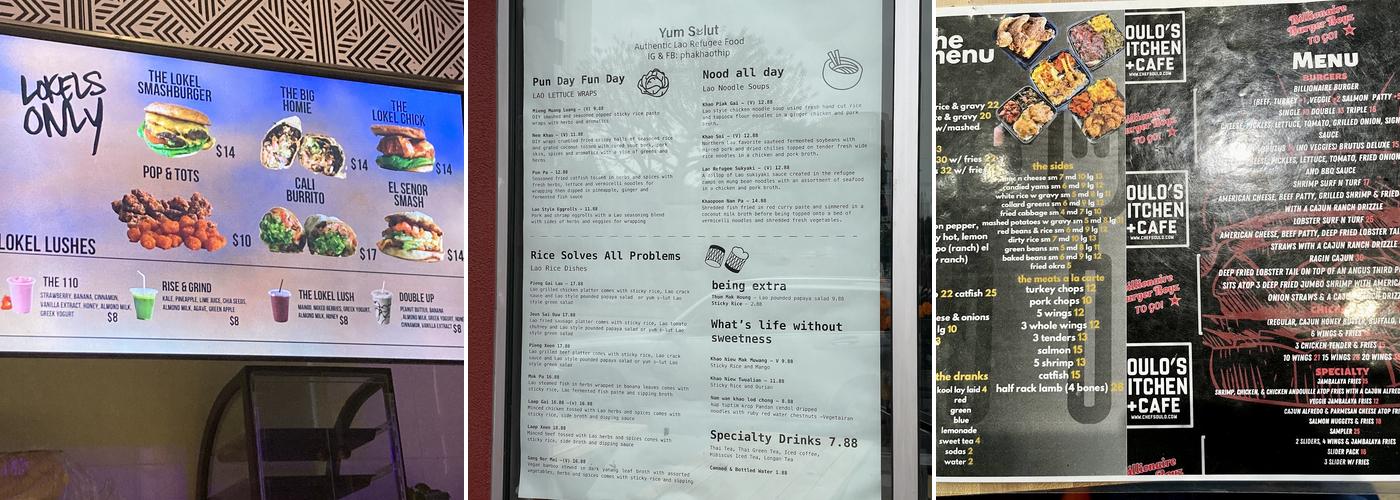 Lokels Only Menu