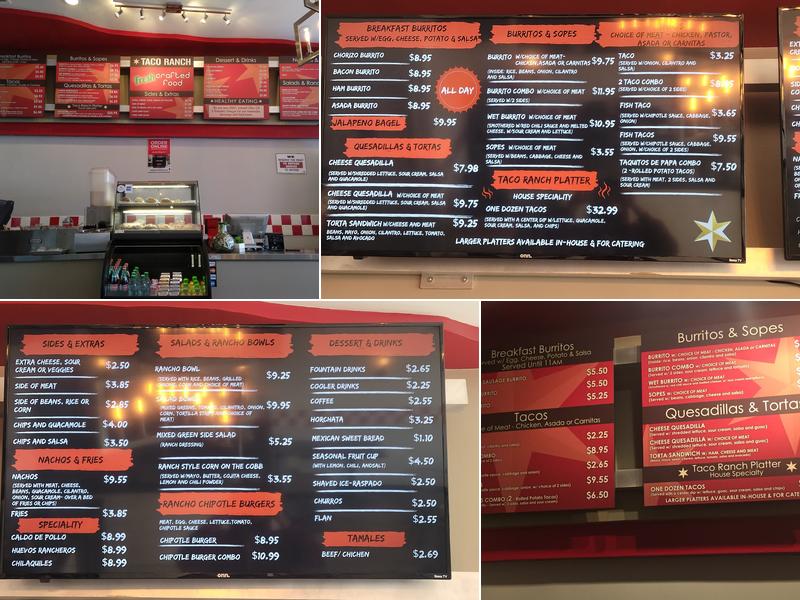 Taco Ranch Menu