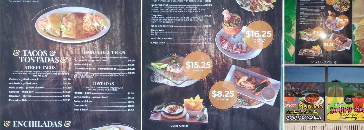 Salsa's Xpress Menu