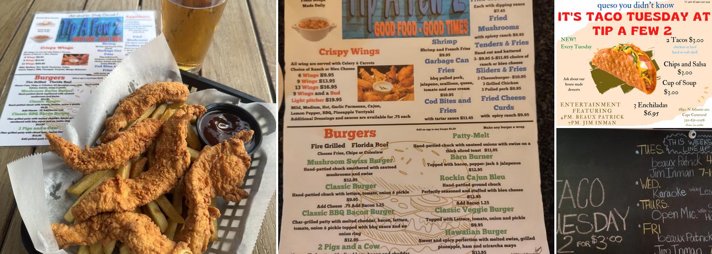 Tip A Few 2 Menu