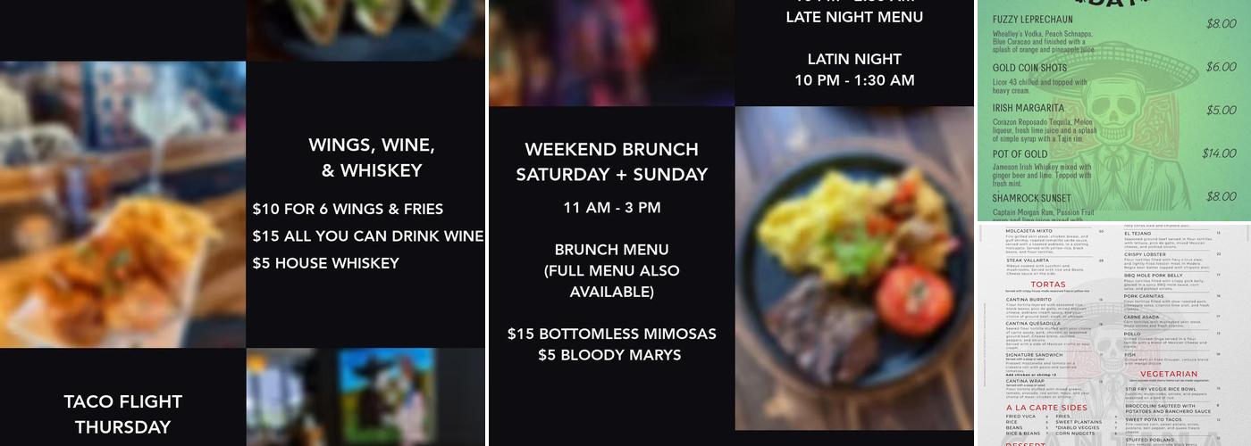 Cantina Tex Mex Tequila Bar Menu