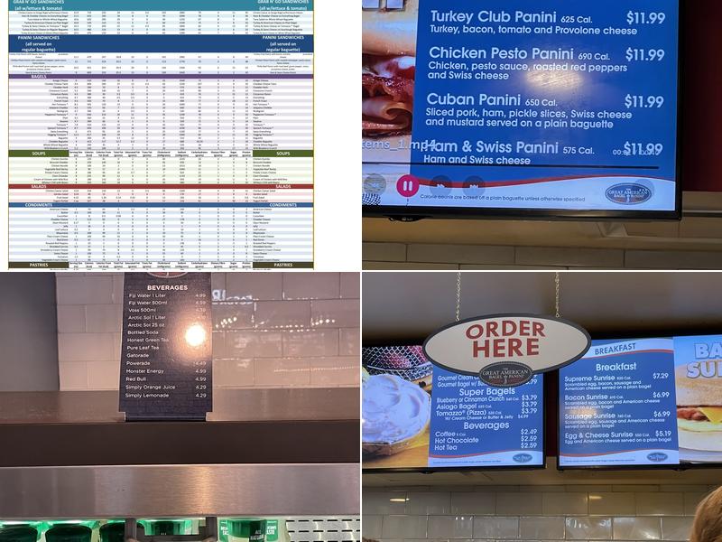 The great American bagel panini Menu