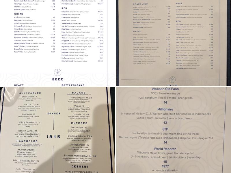 The Hulman Menu