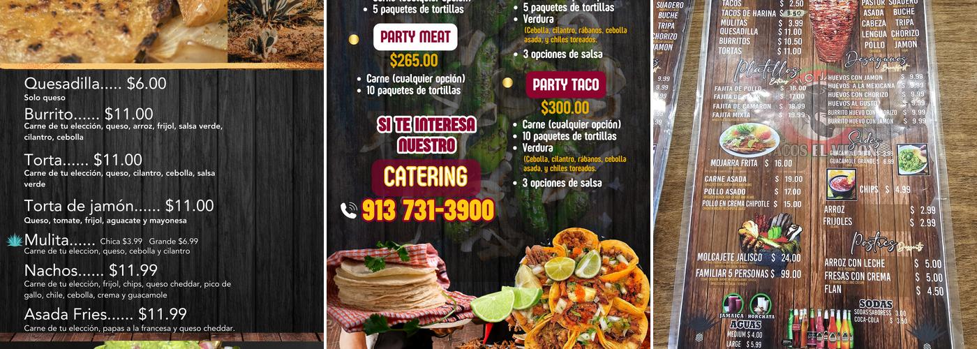 Tacos El Viejon Menu