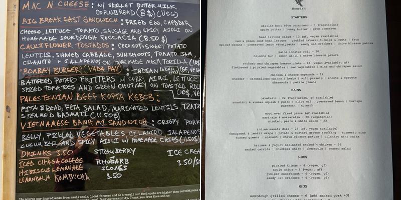 Nourish LLC Menu