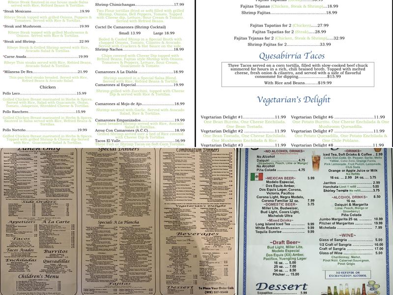 El Lobo Menu