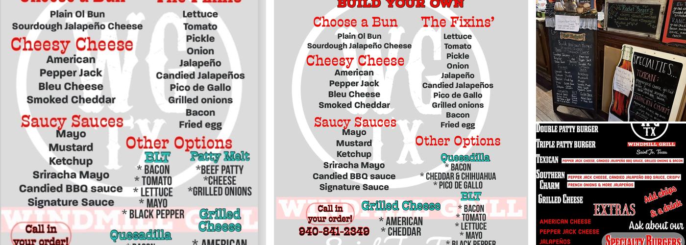 Windmill Grill Menu