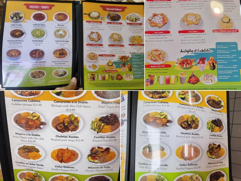 El Cubilete Menu