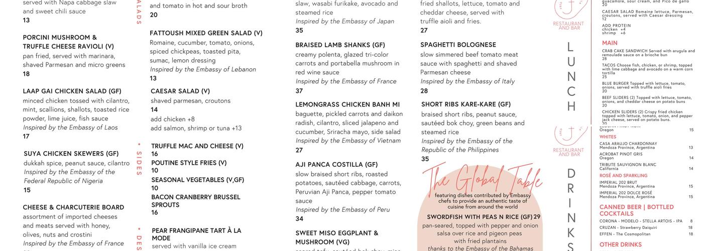 Fred & Stilla Menu