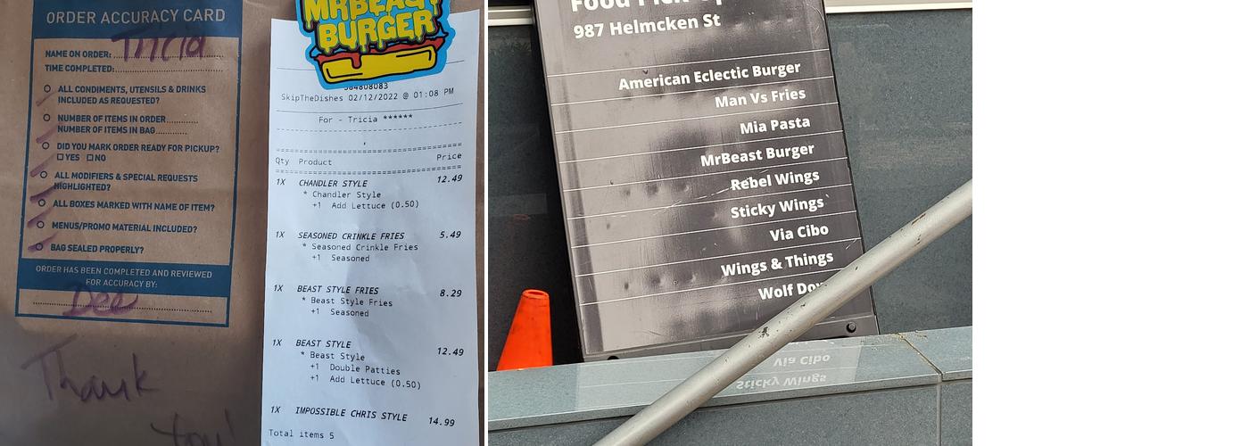 MrBeast Burger Menu