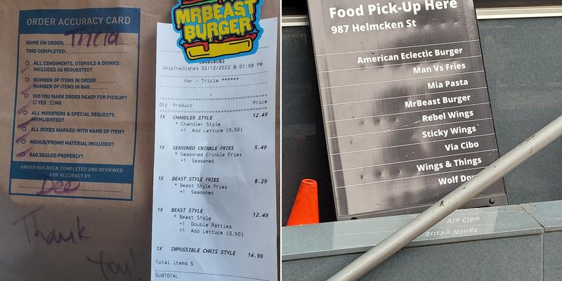 MrBeast Burger Menu