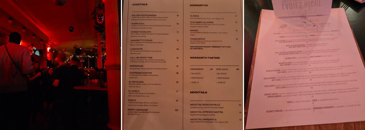 Santos Menu