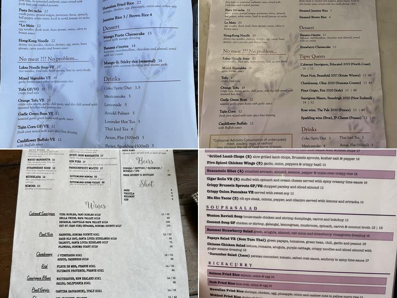 Queen Violet WeHo Menu