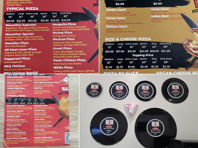 Slice Pizza & Krunchy Chicken Menu