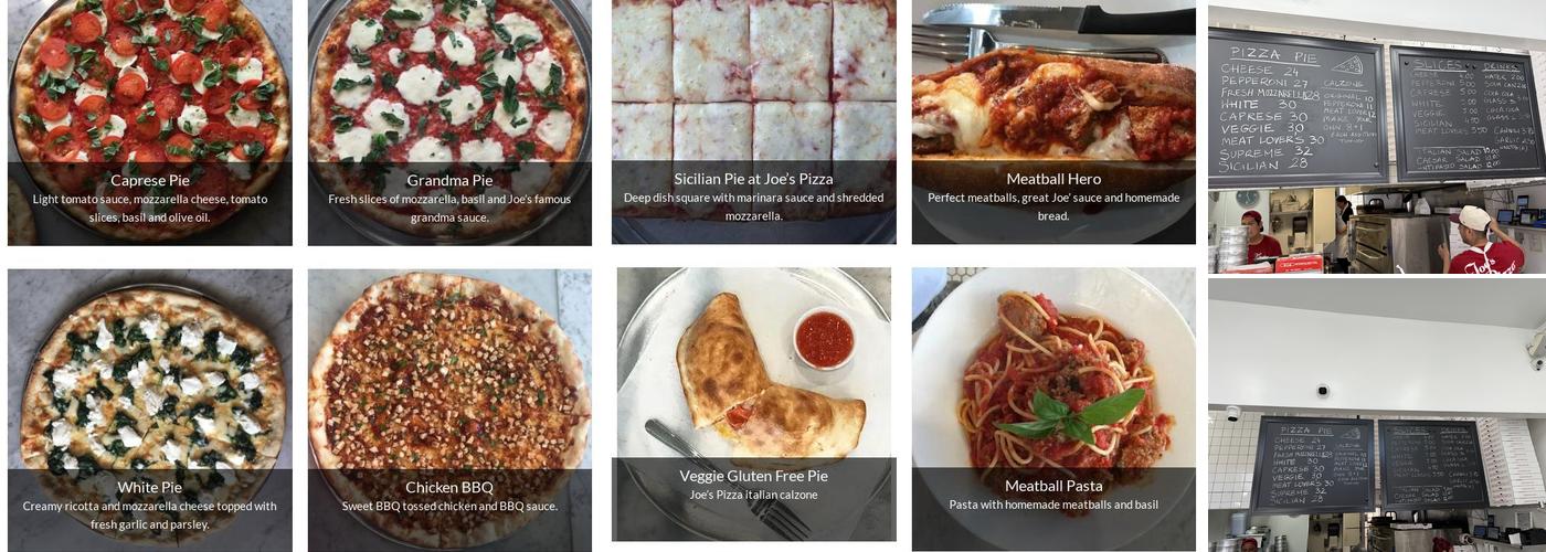 Joe’s Pizza Beverly Hills Menu